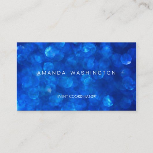 Blue Bokeh Visitenkarte (Vorderseite)