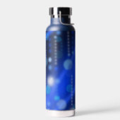 Blue Bokehs Glitzern Festive Trinkflasche (Links)
