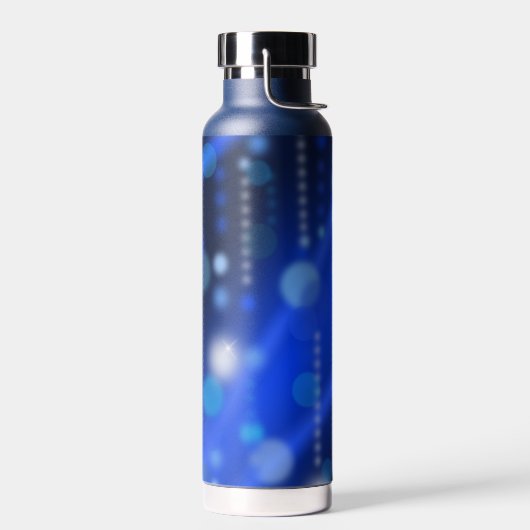 Blue Bokehs Glitzern Festive Trinkflasche (Links)