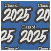 Blue Bold Brush Class of 2025 Stoff (Nahaufnahme)