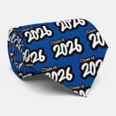Blue Bold Brush Class of 2026 Neck Tie Krawatte (Gerollt)