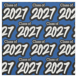 Blue Bold Brush Class of 2027 Stoff