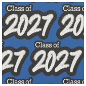 Blue Bold Brush Class of 2027 Stoff (Nahaufnahme)