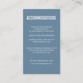 Blue Bold Wildblumen Hochzeitsunterkunft Begleitkarte