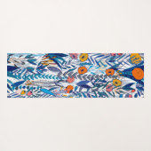 Blue Bold Wildflowers Yogamatte (Rückseite (Horizontal))