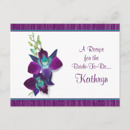 Blue Bom Dendrobium Orchid Rezept Card Postkarte