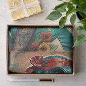 Blue Bombshell - Retro Button-Up Girl-Dekoupage Seidenpapier (Geschenk)