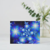 Blue Bonanza Niedlich Cool Abstrakt Postkarte (Stehend Vorderseite)