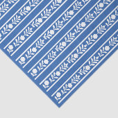 Blue Bone Inlay Floral Border Decoupage Paper Seidenpapier (Ausschnitt)