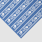 Blue Bone Inlay Floral Border Decoupage Paper Seidenpapier (Detail)