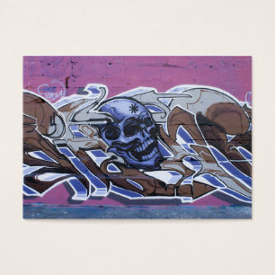 Blue Bonehead Graffiti