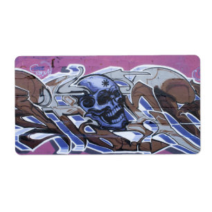 Blue Bonehead Graffiti