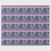 Blue Bonehead Graffiti Geschenkpapier (Flach)