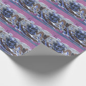 Blue Bonehead Graffiti Geschenkpapier (Ecke)