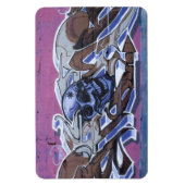 Blue Bonehead Graffiti Magnet (Vertikal)