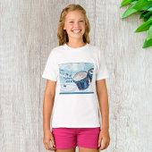 Blue Bongo Drum Girls T-Shirt