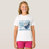 Blue Bongo Drum Girls T-Shirt (Vorne ganz)