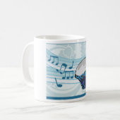 Blue Bongo Drum Music Kaffeetasse (Vorderseite Links)