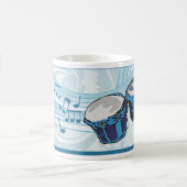 Blue Bongo Drum Music Kaffeetasse (Mittel)