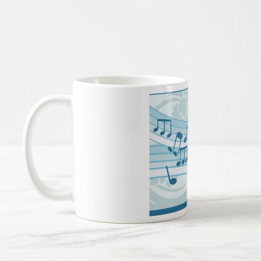 Blue Bongo Drum Music Kaffeetasse (Links)