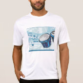 Blue Bongo Drum Music Mens Active T-Shirt (Vorderseite)