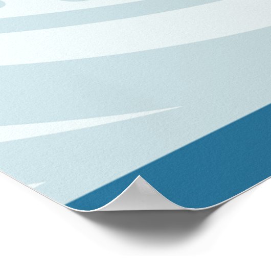 Blue Bongo Drum Music Poster (Ecke)