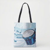 Blue Bongo Drum Music Tasche (Vorderseite)