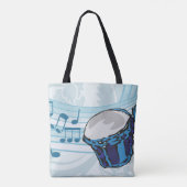 Blue Bongo Drum Music Tasche (Rückseite)