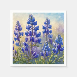 Blue Bonnet Blume Paper Napkins Serviette