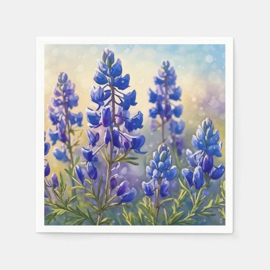 Blue Bonnet Blume Paper Napkins Serviette (Vorderseite)