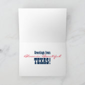 Blue Bonnets Wildblumen Greetings von TEXAS Karte (Innenseite)