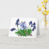 Blue Bonnets Wildblumen Greetings von TEXAS Karte (Gelbe Blume)