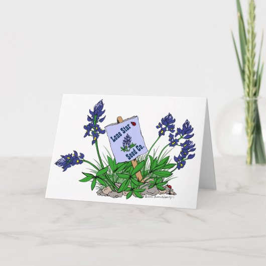 Blue Bonnets Wildblumen Greetings von TEXAS Karte (Vorderseite)