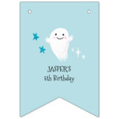 Blue Boo Happy Geburtstag Party Dekoration Wimpelkette (Erste Fahne)