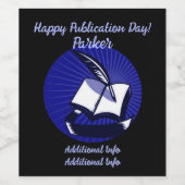 Blue Book and Quill Weinetikett (Einzelnes Label)