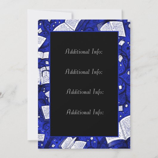 Blue Book Launch Party Einladung (Rückseite)