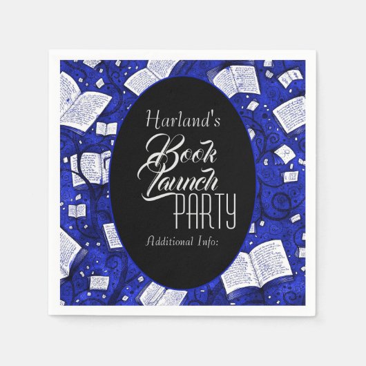 Blue Book Launch Party Serviette (Vorderseite)