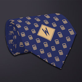 Blue Bookkeeper Calculator Krawatte