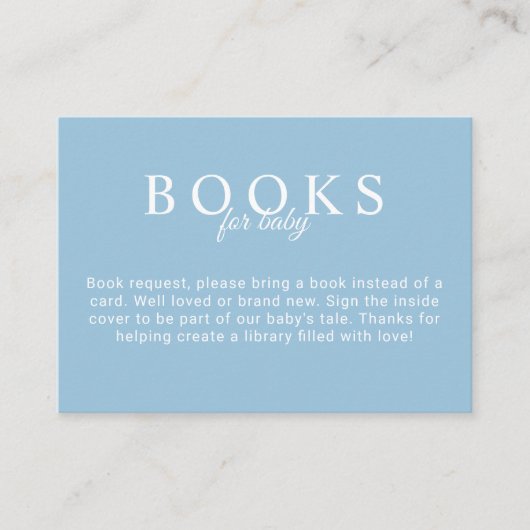 Blue Books for Baby Showcard mit Gingham Back Begleitkarte (Vorderseite)