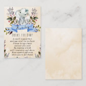 Blue Books für Babyanfrage Begleitkarte (Vorne/Hinten)