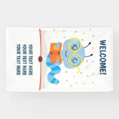 Blue Bookworm Theme Banner (Horizontal)
