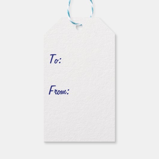 Blue Boomerangs Geschenkanhänger (Rückseite)