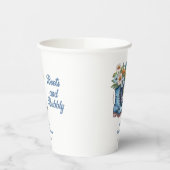 Blue Boots and Bubbly Blue Western Bridal Shower Pappbecher (Links)