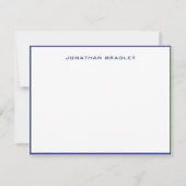 Blue Border All Caps Name Mitteilungskarte (Vorderseite)