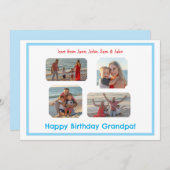 Blue Border FOTO Geburtstag (Vorne/Hinten)