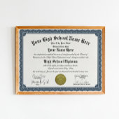 Blue Border High / Zuhause School Diploma Poster