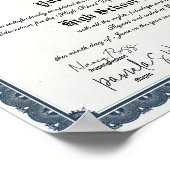 Blue Border High / Zuhause School Diploma Poster (Ecke)