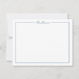Blue Border Personalisiert Stationery Note Card Mitteilungskarte