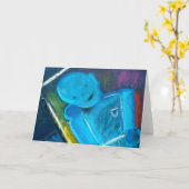 Blue Bot Note Card von Brad Hines Karte (Gelbe Blume)
