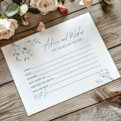 Blue Botanical Brautparty Advice and Wishings